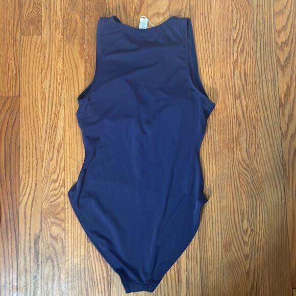 Andie The Malibu One Piece Swimsuit Navy size L NWT minimalist - Picture 4 of 7
